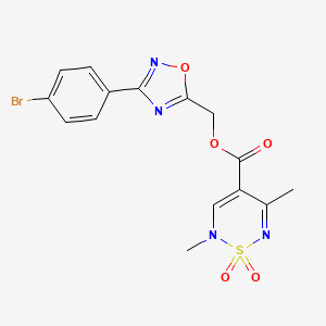 [3-(4-Bromophenyl)-1,2,4-oxadiazol-5-yl]methyl 2,5-dimethyl-1,1-dioxo-1,2-dihydro-1,2,6-thiadiazine-4-carboxylate