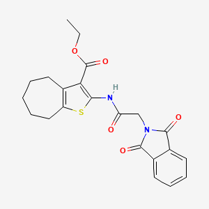 ethyl 2-(2-(1,3-dioxoisoindolin-2-yl)acetamido)-5,6,7,8-tetrahydro-4H-cyclohepta[b]thiophene-3-carboxylate