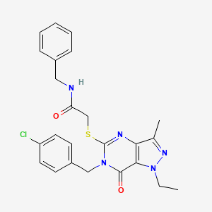 N-benzyl-2-((6-(4-chlorobenzyl)-1-ethyl-3-methyl-7-oxo-6,7-dihydro-1H-pyrazolo[4,3-d]pyrimidin-5-yl)thio)acetamide
