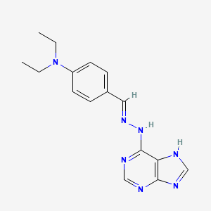 (E)-4-((2-(9H-purin-6-yl)hydrazono)methyl)-N,N-diethylaniline