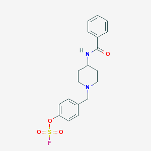 molecular formula C19H21FN2O4S B2665999 4-Benzamido-1-[(4-fluorosulfonyloxyphenyl)methyl]piperidine CAS No. 2411241-95-5