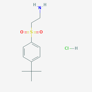 molecular formula C12H20ClNO2S B2666005 2-(4-Tert-butylphenyl)sulfonylethanamine;hydrochloride CAS No. 2413869-15-3