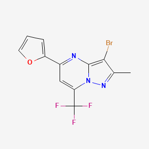 3-Bromo-5-(furan-2-yl)-2-methyl-7-(trifluoromethyl)pyrazolo[1,5-a]pyrimidine