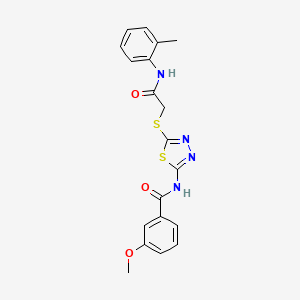 3-methoxy-N-(5-((2-oxo-2-(o-tolylamino)ethyl)thio)-1,3,4-thiadiazol-2-yl)benzamide
