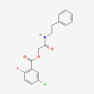 2-Oxo-2-[(2-phenylethyl)amino]ethyl 5-chloro-2-fluorobenzoate