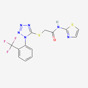 N-(1,3-thiazol-2-yl)-2-({1-[2-(trifluoromethyl)phenyl]-1H-tetrazol-5-yl}sulfanyl)acetamide