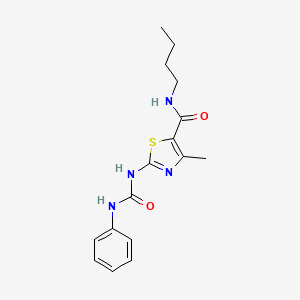 N-butyl-4-methyl-2-(3-phenylureido)thiazole-5-carboxamide