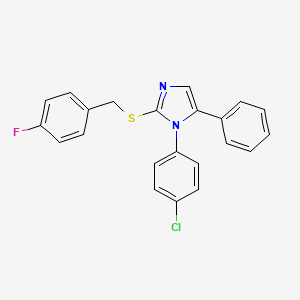 1-(4-chlorophenyl)-2-((4-fluorobenzyl)thio)-5-phenyl-1H-imidazole