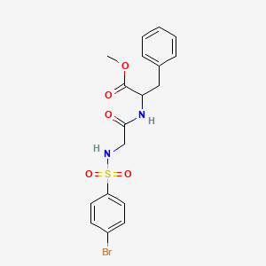 Methyl 2-[(2-{[(4-bromophenyl)sulfonyl]amino}acetyl)amino]-3-phenylpropanoate