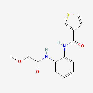 molecular formula C14H14N2O3S B2666040 N-(2-(2-methoxyacetamido)phenyl)thiophene-3-carboxamide CAS No. 1206998-62-0