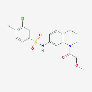 molecular formula C19H21ClN2O4S B2666042 3-chloro-N-(1-(2-methoxyacetyl)-1,2,3,4-tetrahydroquinolin-7-yl)-4-methylbenzenesulfonamide CAS No. 1170650-54-0
