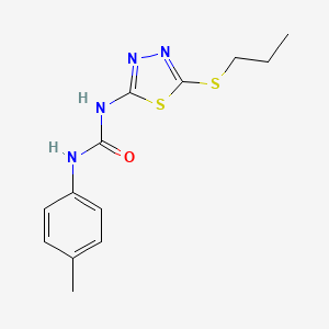 1-(5-Propylsulfanyl-[1,3,4]thiadiazol-2-yl)-3-p-tolyl-urea