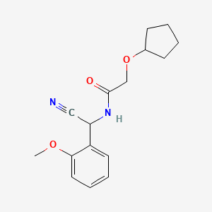 molecular formula C16H20N2O3 B2666051 N-[cyano(2-methoxyphenyl)methyl]-2-(cyclopentyloxy)acetamide CAS No. 1355700-82-1