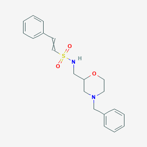 molecular formula C20H24N2O3S B2666055 N-[(4-benzylmorpholin-2-yl)methyl]-2-phenylethene-1-sulfonamide CAS No. 1424625-60-4
