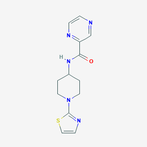 molecular formula C13H15N5OS B2666065 N-[1-(1,3-THIAZOL-2-YL)PIPERIDIN-4-YL]PYRAZINE-2-CARBOXAMIDE CAS No. 1448045-80-4