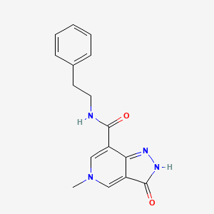 5-methyl-3-oxo-N-phenethyl-3,5-dihydro-2H-pyrazolo[4,3-c]pyridine-7-carboxamide