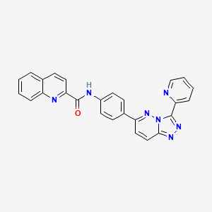 N-(4-(3-(pyridin-2-yl)-[1,2,4]triazolo[4,3-b]pyridazin-6-yl)phenyl)quinoline-2-carboxamide