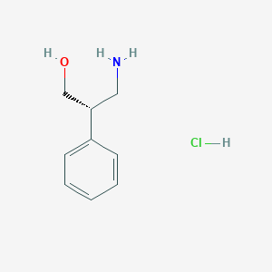 molecular formula C9H14ClNO B2666078 (R)-3-Amino-2-phenyl-propan-1-ol, hydrochloride CAS No. 135879-92-4; 936499-93-3