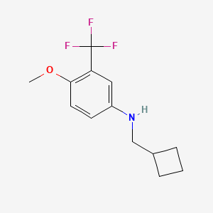 molecular formula C13H16F3NO B2666080 N-(Cyclobutylmethyl)-4-methoxy-3-(trifluoromethyl)aniline CAS No. 1397198-54-7
