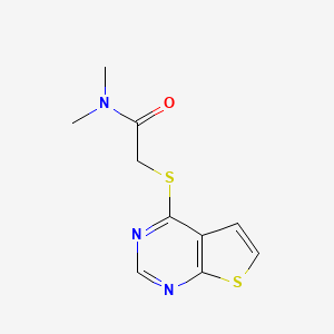 molecular formula C10H11N3OS2 B2666082 N,N-dimethyl-2-(thieno[2,3-d]pyrimidin-4-ylthio)acetamide CAS No. 503432-70-0