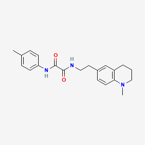 molecular formula C21H25N3O2 B2666083 N-[2-(1-methyl-1,2,3,4-tetrahydroquinolin-6-yl)ethyl]-N'-(4-methylphenyl)ethanediamide CAS No. 946209-15-0