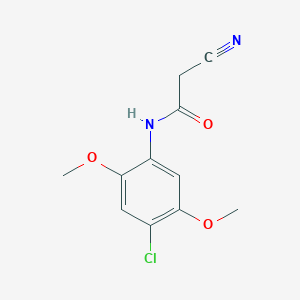 molecular formula C11H11ClN2O3 B2666086 N-(4-chloro-2,5-dimethoxyphenyl)-2-cyanoacetamide CAS No. 549484-19-7