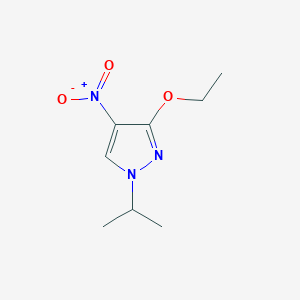 molecular formula C8H13N3O3 B2666088 3-Ethoxy-1-isopropyl-4-nitro-1H-pyrazole CAS No. 1429417-89-9