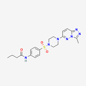 N-(4-((4-(3-methyl-[1,2,4]triazolo[4,3-b]pyridazin-6-yl)piperazin-1-yl)sulfonyl)phenyl)butyramide