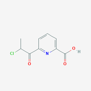 molecular formula C9H8ClNO3 B2666102 6-(2-Chloropropanoyl)pyridine-2-carboxylic acid CAS No. 1706439-62-4