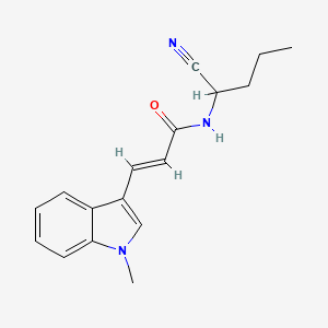 molecular formula C17H19N3O B2666107 (E)-N-(1-Cyanobutyl)-3-(1-methylindol-3-yl)prop-2-enamide CAS No. 1436375-16-4