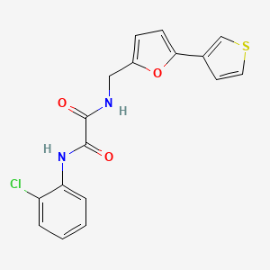 molecular formula C17H13ClN2O3S B2666109 N'-(2-chlorophenyl)-N-{[5-(thiophen-3-yl)furan-2-yl]methyl}ethanediamide CAS No. 2034341-26-7