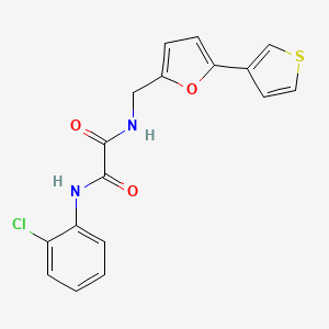 molecular formula C17H13ClN2O3S B2666109 N1-(2-chlorophenyl)-N2-((5-(thiophen-3-yl)furan-2-yl)methyl)oxalamide CAS No. 2034341-26-7