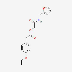 molecular formula C17H19NO5 B2666111 2-[(Furan-2-ylmethyl)amino]-2-oxoethyl (4-ethoxyphenyl)acetate CAS No. 1638708-95-8
