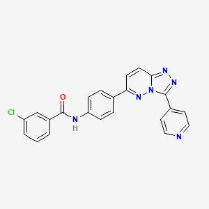 3-chloro-N-(4-(3-(pyridin-4-yl)-[1,2,4]triazolo[4,3-b]pyridazin-6-yl)phenyl)benzamide