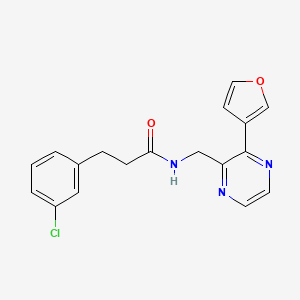 3-(3-chlorophenyl)-N-((3-(furan-3-yl)pyrazin-2-yl)methyl)propanamide