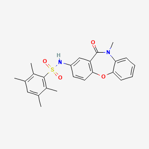 2,3,5,6-tetramethyl-N-(10-methyl-11-oxo-10,11-dihydrodibenzo[b,f][1,4]oxazepin-2-yl)benzenesulfonamide