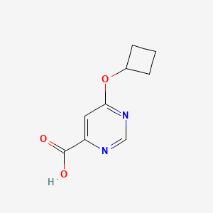 molecular formula C9H10N2O3 B2666126 6-Cyclobutoxypyrimidine-4-carboxylic acid CAS No. 1439900-47-6