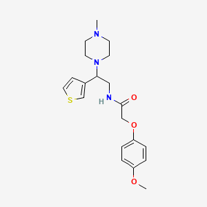 2-(4-methoxyphenoxy)-N-(2-(4-methylpiperazin-1-yl)-2-(thiophen-3-yl)ethyl)acetamide