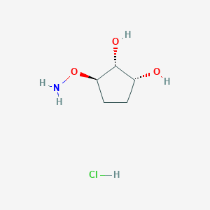 (1R,2R,3R)-3-Aminooxycyclopentane-1,2-diol;hydrochloride