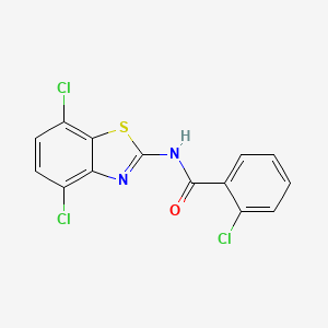 2-chloro-N-(4,7-dichloro-1,3-benzothiazol-2-yl)benzamide