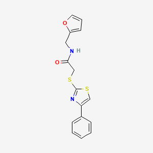 N-(2-furylmethyl)-2-[(4-phenyl-1,3-thiazol-2-yl)thio]acetamide