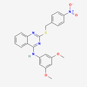 molecular formula C23H20N4O4S B2666139 N-(3,5-dimethoxyphenyl)-2-{[(4-nitrophenyl)methyl]sulfanyl}quinazolin-4-amine CAS No. 688356-31-2