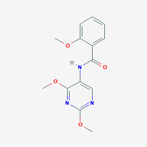 molecular formula C14H15N3O4 B2666144 N-(2,4-dimethoxypyrimidin-5-yl)-2-methoxybenzamide CAS No. 1448122-71-1