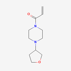 molecular formula C11H18N2O2 B2666157 1-[4-(Oxolan-3-yl)piperazin-1-yl]prop-2-en-1-one CAS No. 2196079-64-6