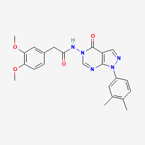 molecular formula C23H23N5O4 B2666159 2-(3,4-dimethoxyphenyl)-N-(1-(3,4-dimethylphenyl)-4-oxo-1H-pyrazolo[3,4-d]pyrimidin-5(4H)-yl)acetamide CAS No. 899967-54-5
