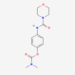 molecular formula C14H19N3O4 B2666161 4-(Morpholine-4-carboxamido)phenyl dimethylcarbamate CAS No. 526190-27-2