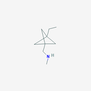 molecular formula C9H17N B2666162 1-(3-Ethyl-1-bicyclo[1.1.1]pentanyl)-N-methylmethanamine CAS No. 2287333-30-4