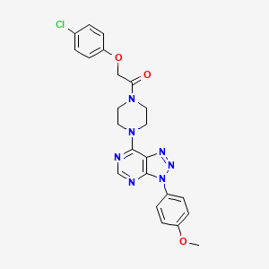 molecular formula C23H22ClN7O3 B2666163 2-(4-chlorophenoxy)-1-(4-(3-(4-methoxyphenyl)-3H-[1,2,3]triazolo[4,5-d]pyrimidin-7-yl)piperazin-1-yl)ethanone CAS No. 920204-70-2