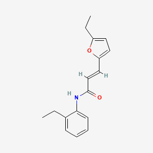molecular formula C17H19NO2 B2666167 (E)-3-(5-乙基呋喃-2-基)-N-(2-乙基苯基)丙烯酰胺 CAS No. 890605-83-1