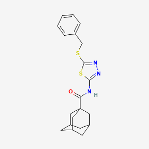 molecular formula C20H23N3OS2 B2666171 N-[5-(benzylsulfanyl)-1,3,4-thiadiazol-2-yl]adamantane-1-carboxamide CAS No. 393572-99-1